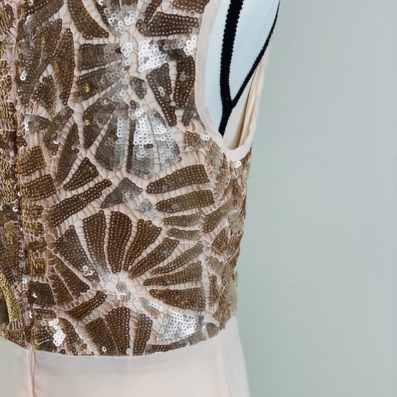 Belle Contrast Sequin Chiffon Bridesmaid Dress, size US 10 - Picture 13 of 16